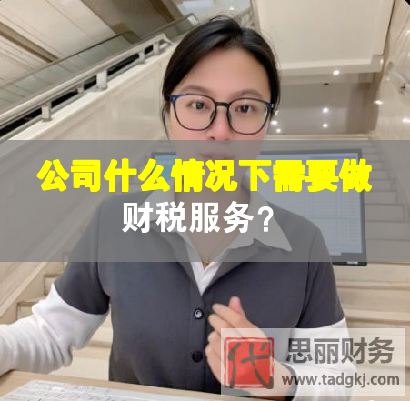 公司什么情況下需要做財(cái)稅服務(wù)？