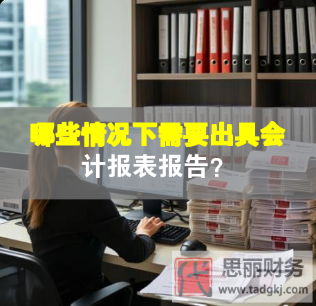 哪些情況下需要出具會計報表報告？